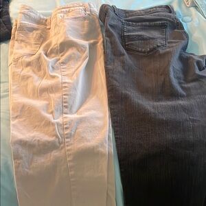 Stretchy Black and Cream jeans